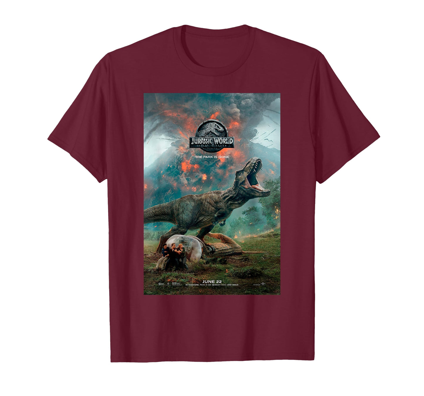 Jurassic World: Fallen Kingdom T-Rex Poster Graphic T-Shirt T-Shirt