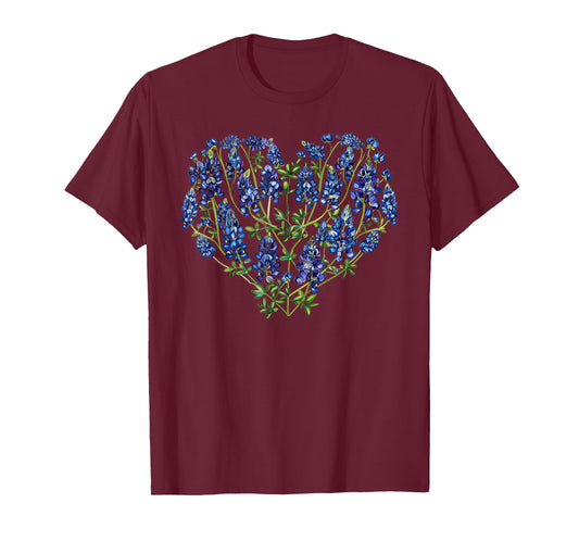 Bluebonnet In A Heart T-Shirt