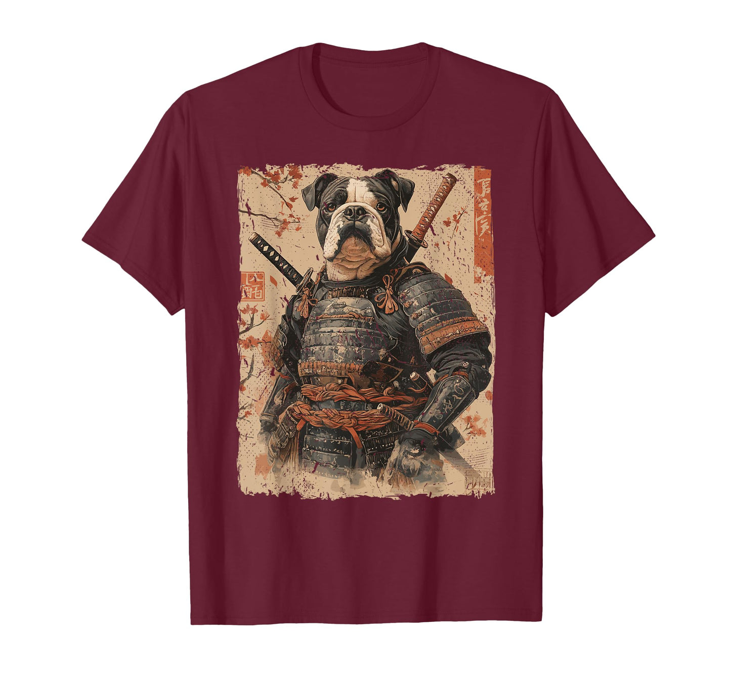 Samurai Dog Warrior Japanese Ukiyo-e Artwork Dog Samurai T-Shirt for Men Women Kids