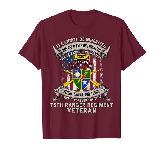 75th Ranger Regiment Veteran Rangers Lead The Way Gift Tee T-Shirt