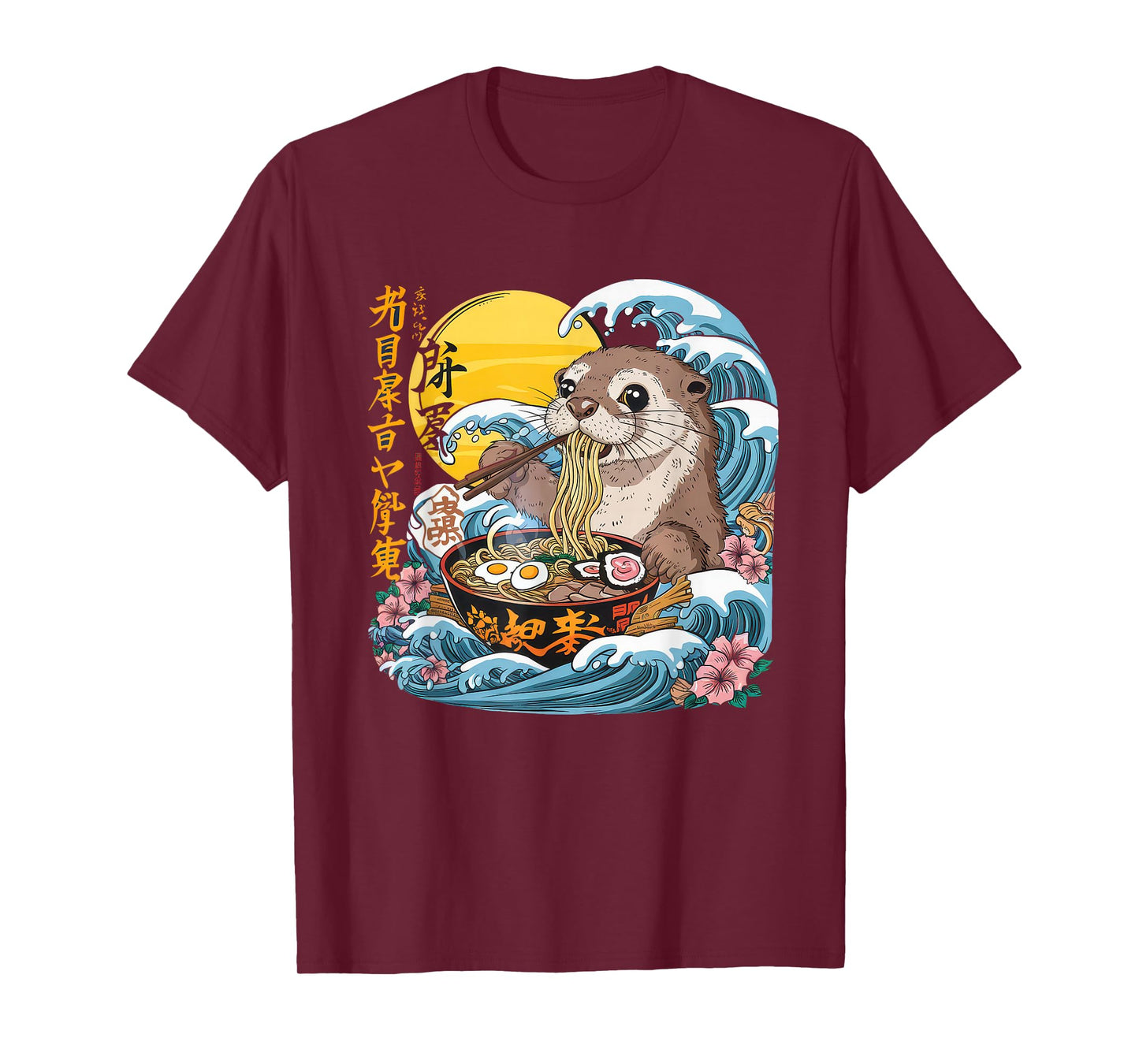 Otter Ramen Tshirt Kawaii Manga Anime Noodles Y2k Japanese T-Shirt