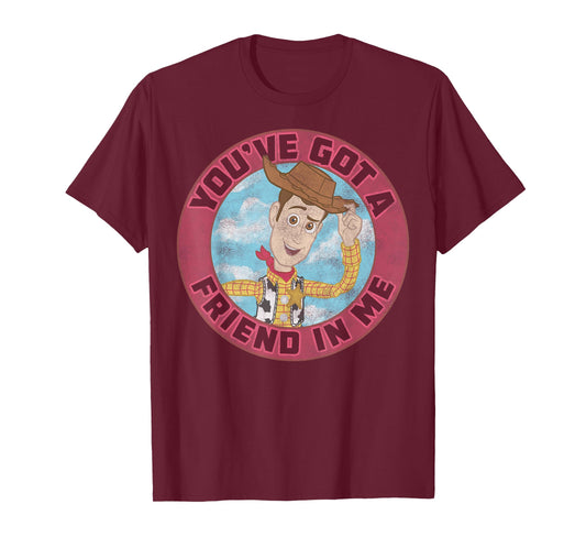 Disney Pixar Toy Story Woody Friend in Me Vintage Distressed T-Shirt