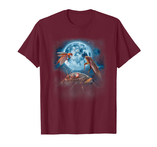 Cockroach Shirt - Cockroach Shirt Funny Howling at the Moon T-Shirt