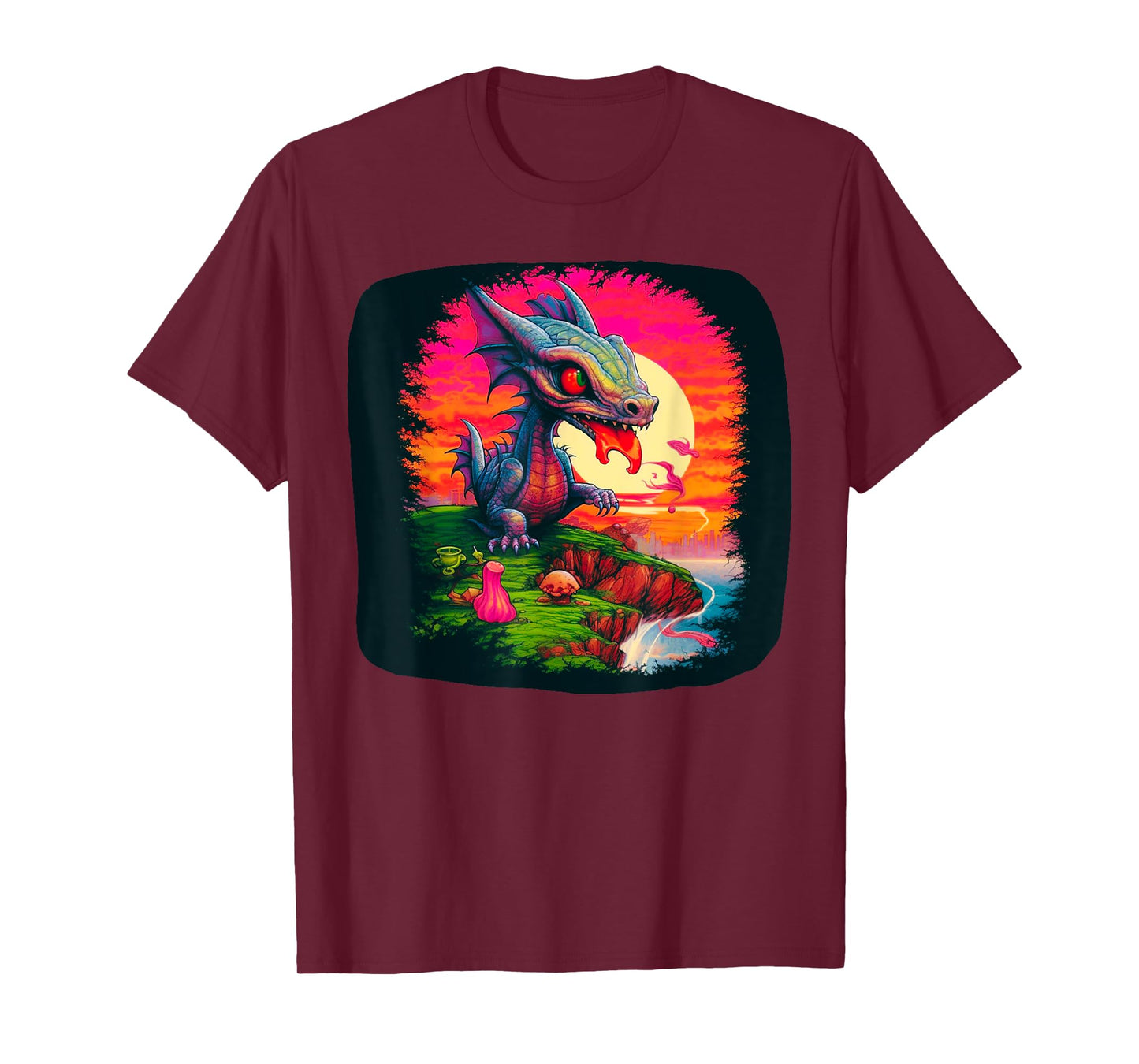 Dragon T Quest I Gamer Colorful Dragon T Fantasy Pop Art T T-Shirt