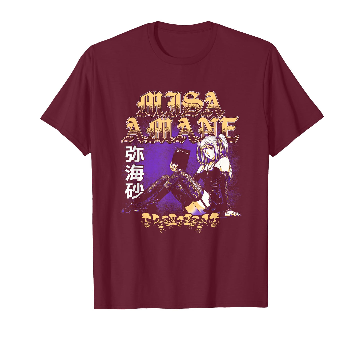 Death Note Misa Amane Old English Text Anime T-Shirt