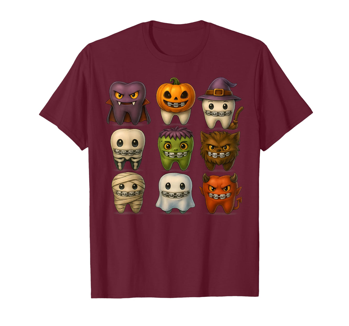 Funny Halloween Braces Squad Dentist Costume T-Shirt
