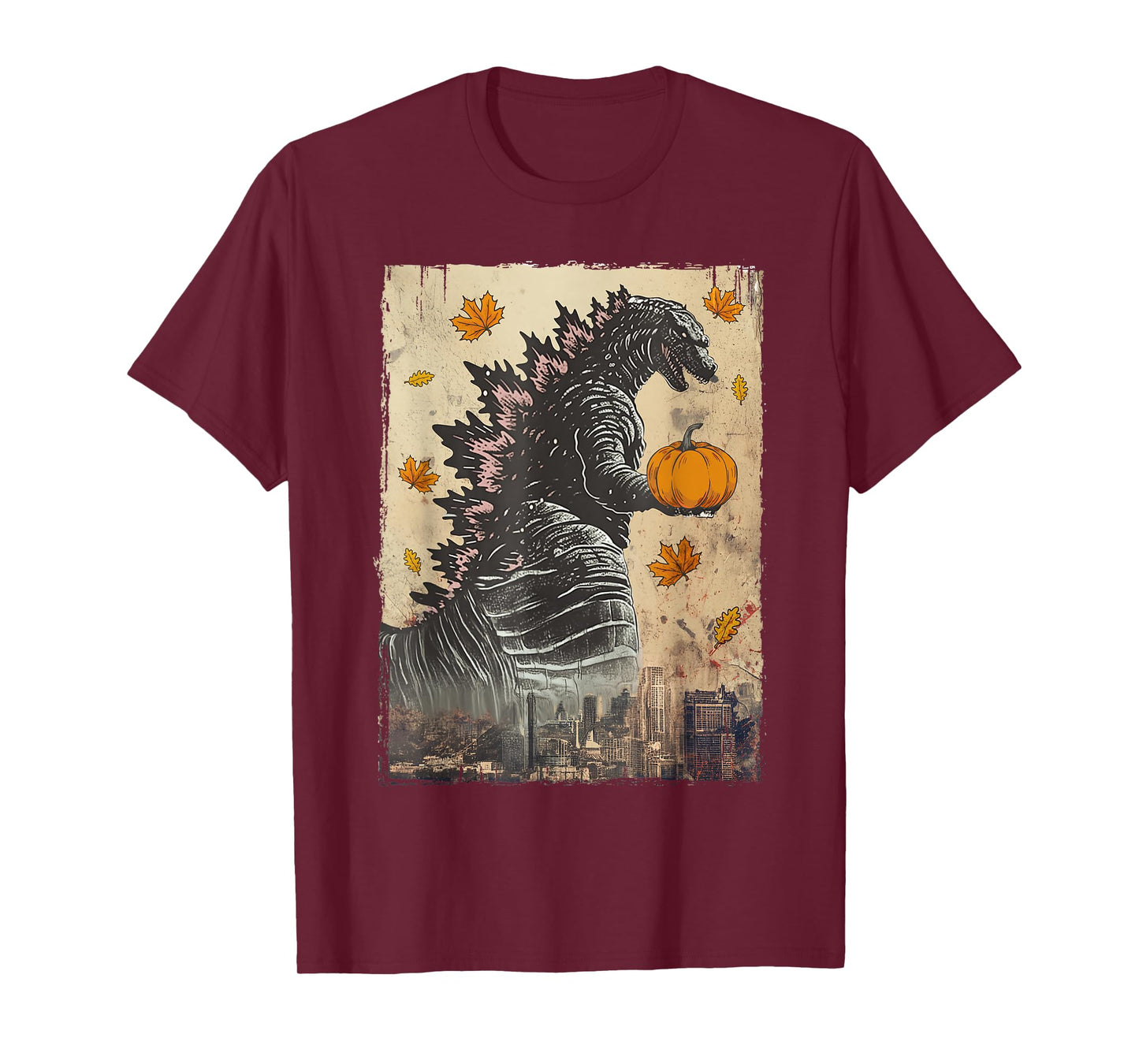 Kaiju Thanksgiving Shirt Pumpkin Fall Monster Japanese Art T-Shirt