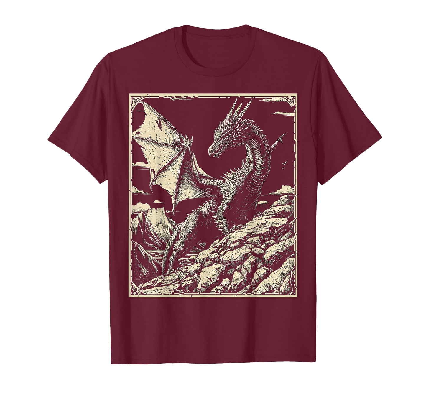 Dragon Drawing Nature Animal Art Graphic Dragon T-Shirt