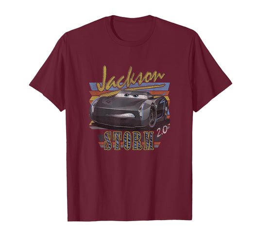 Disney Pixar Cars 3 Jackson Storm 2.0 Distressed Shot T-Shirt