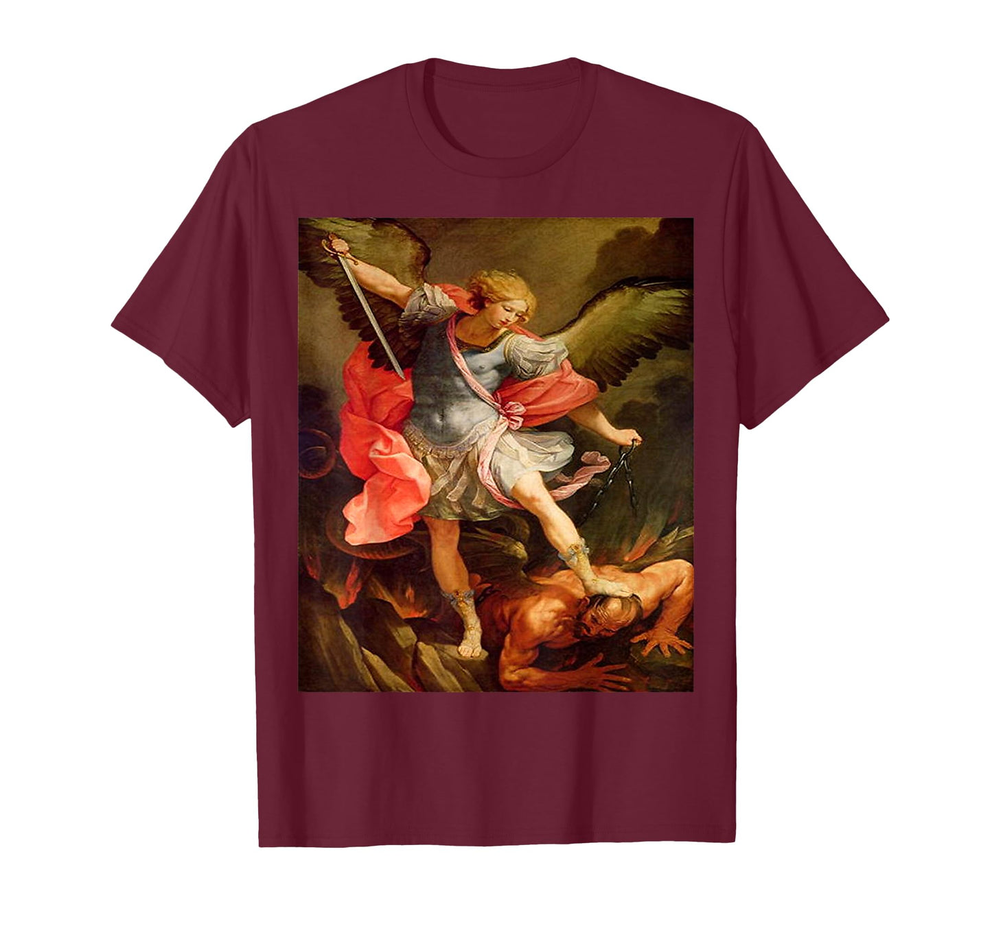 Angels Archangel Michael Defeating Satan Christian Warrior T-Shirt