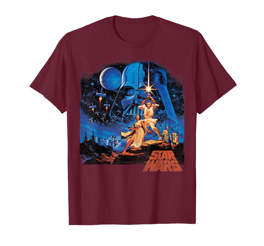 Star Wars A New Hope Classic Vintage Luke Skywalker Poster T-Shirt