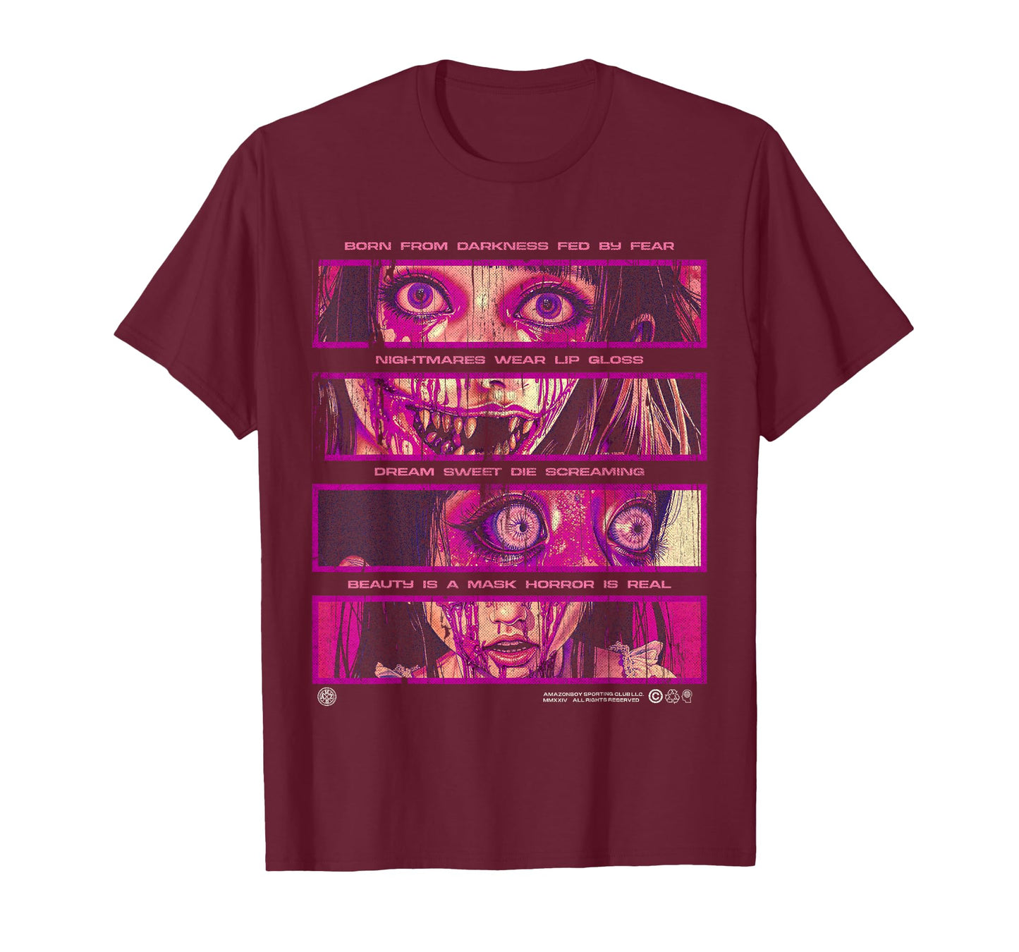 Creepy Manga Anime Girl Japanese Horror Streetwear Y2K Otaku T-Shirt