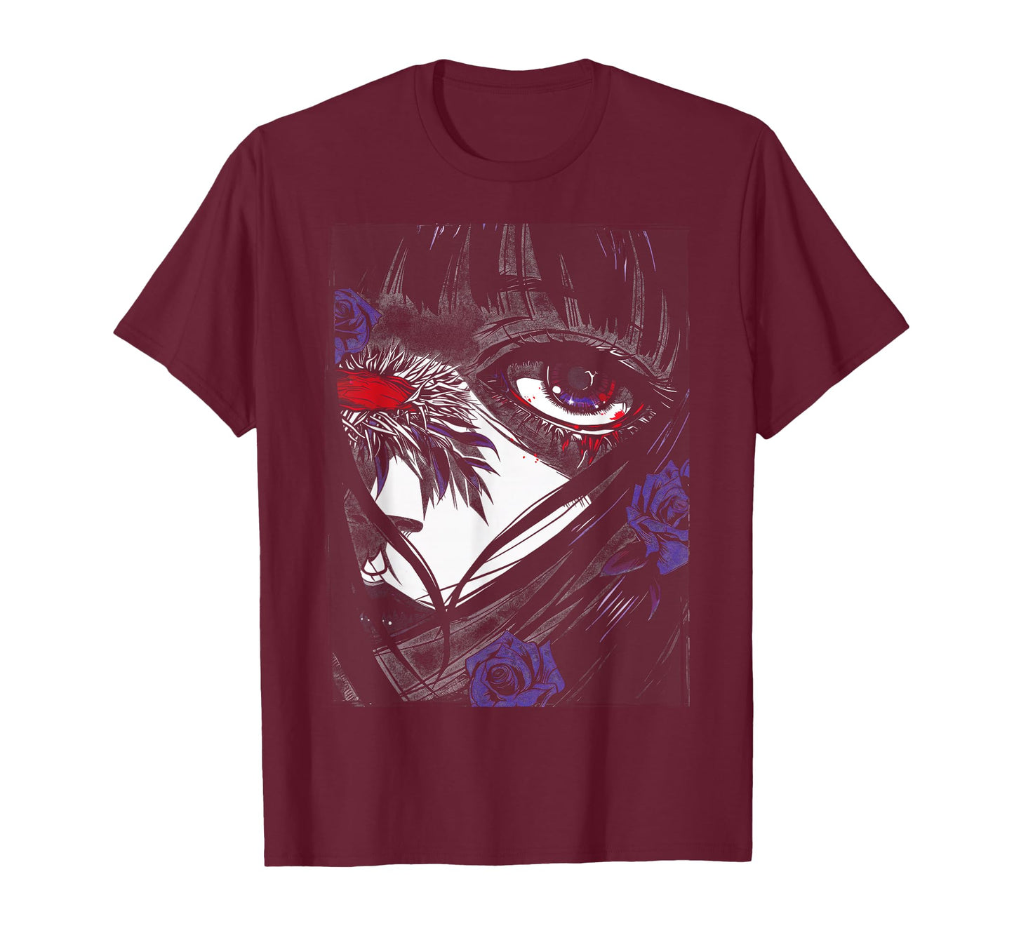 Anime Japanese Goth Cyberpunk City Sad T-Shirt