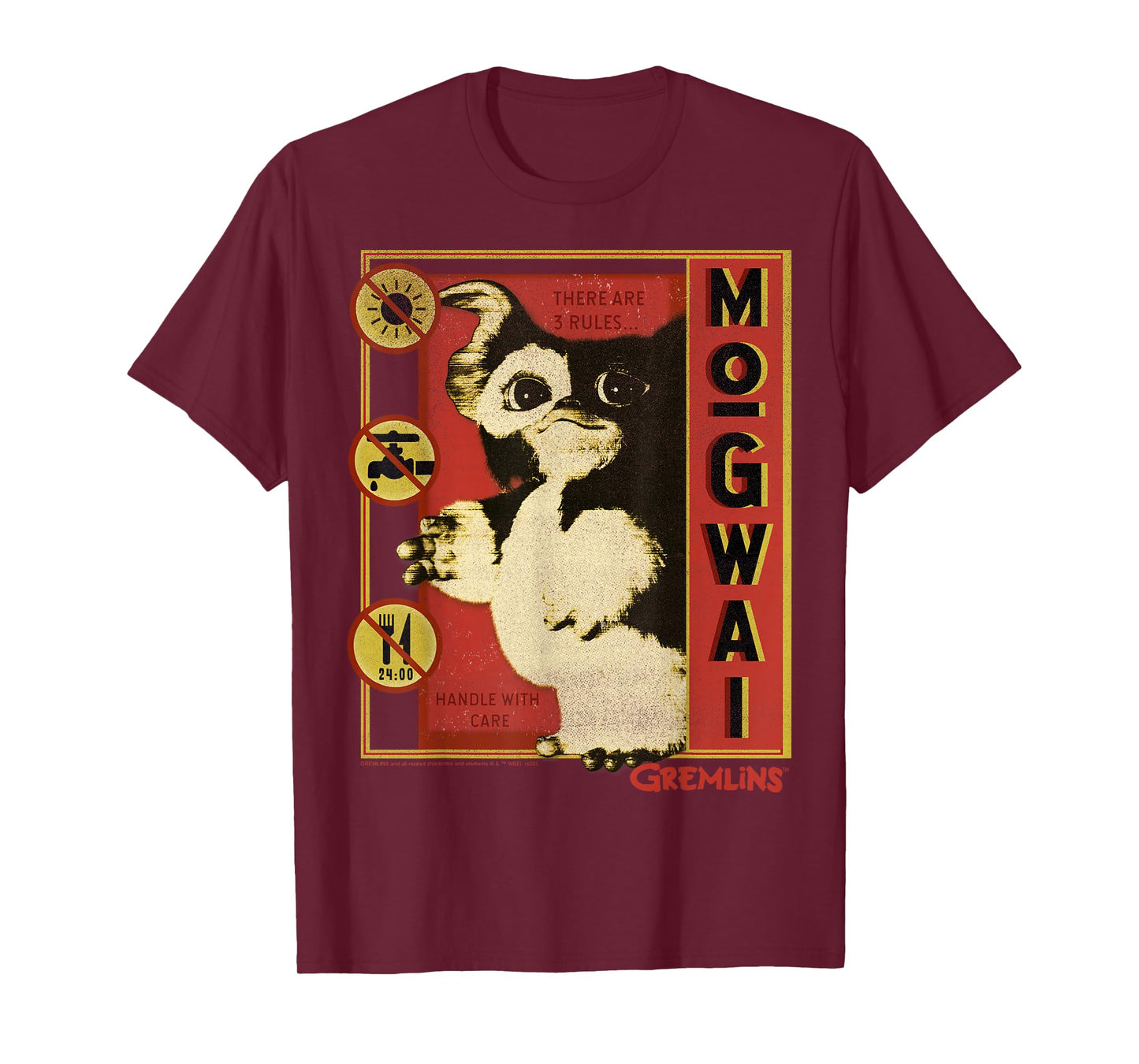 Gremlins Mogwai Three Rules Poster T-Shirt Small