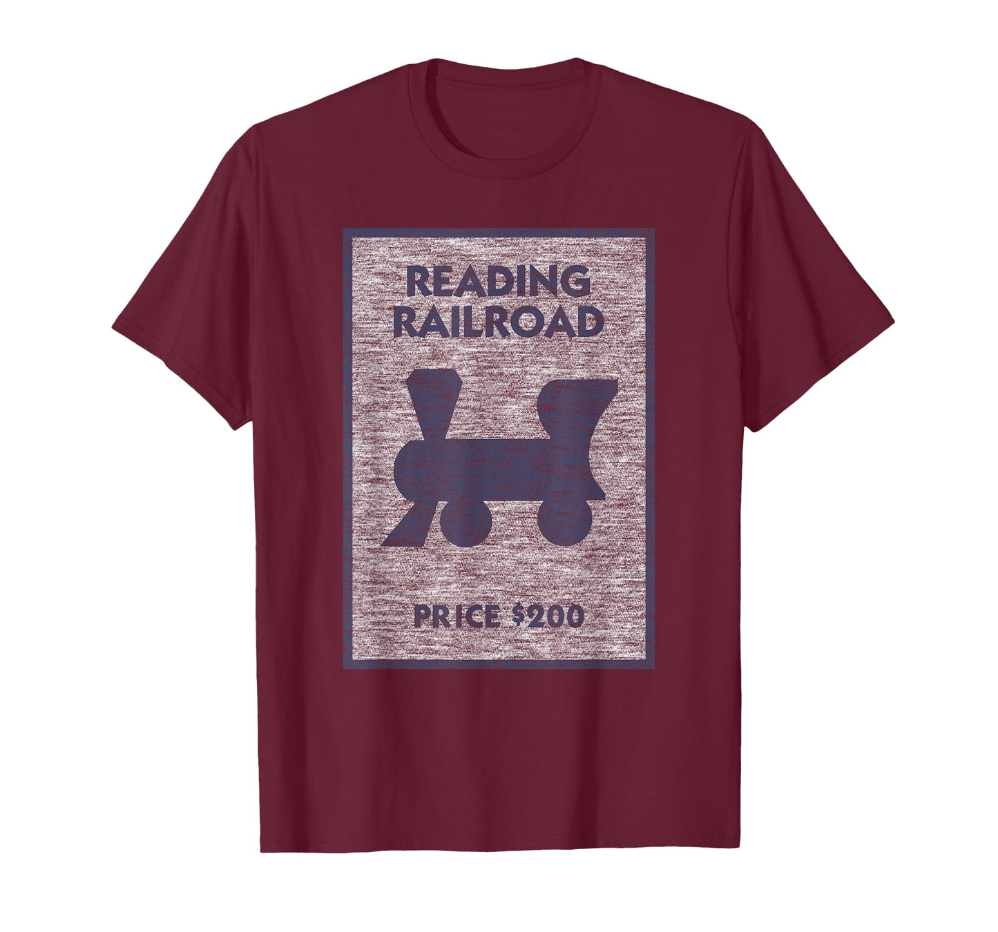 Monopoly Reading Railroad Vintage Place Icon Logo T-Shirt