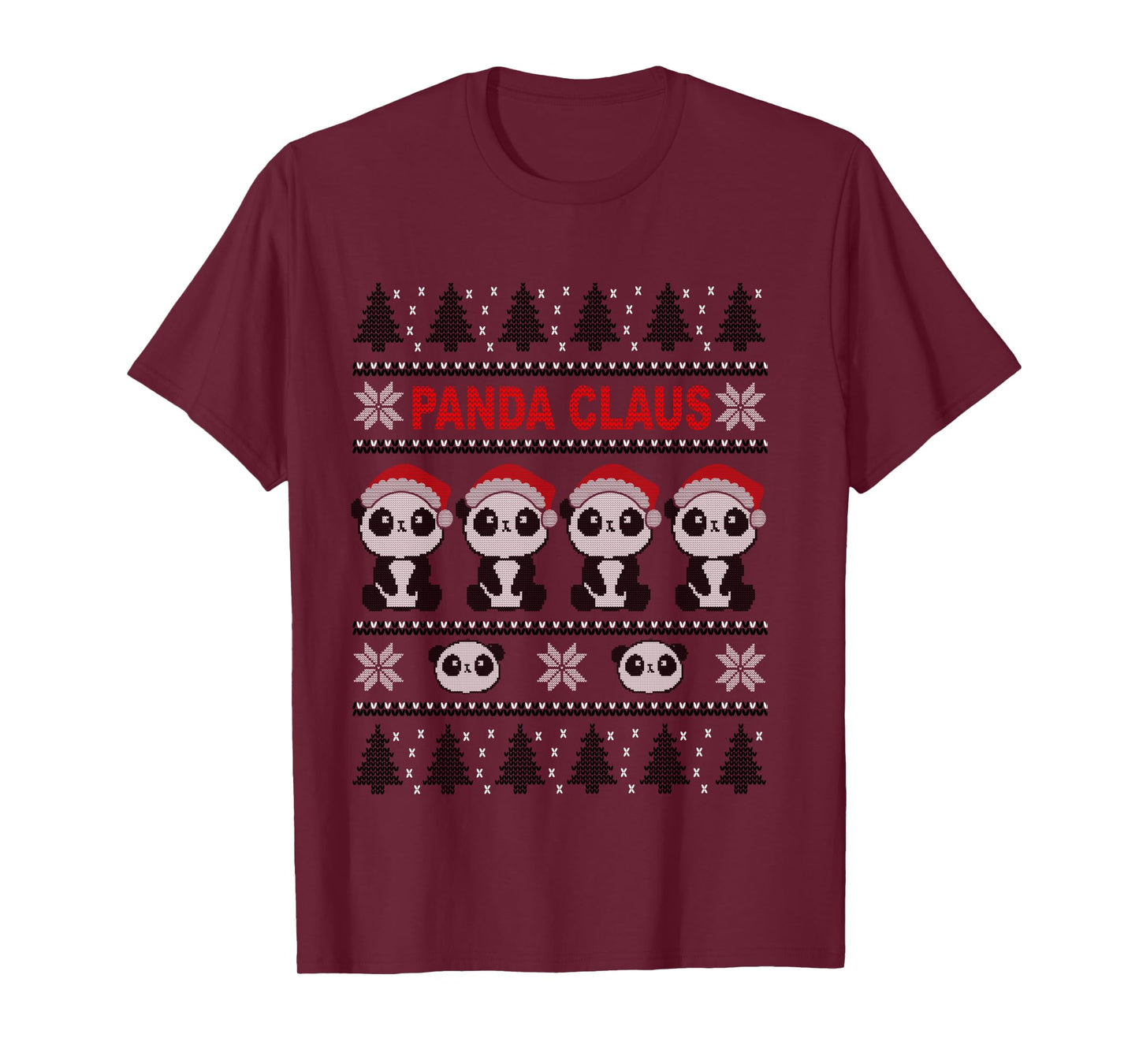 Panda in Santa Hat - Funny Ugly Christmas Panda Claus Long Sleeve T-Shirt