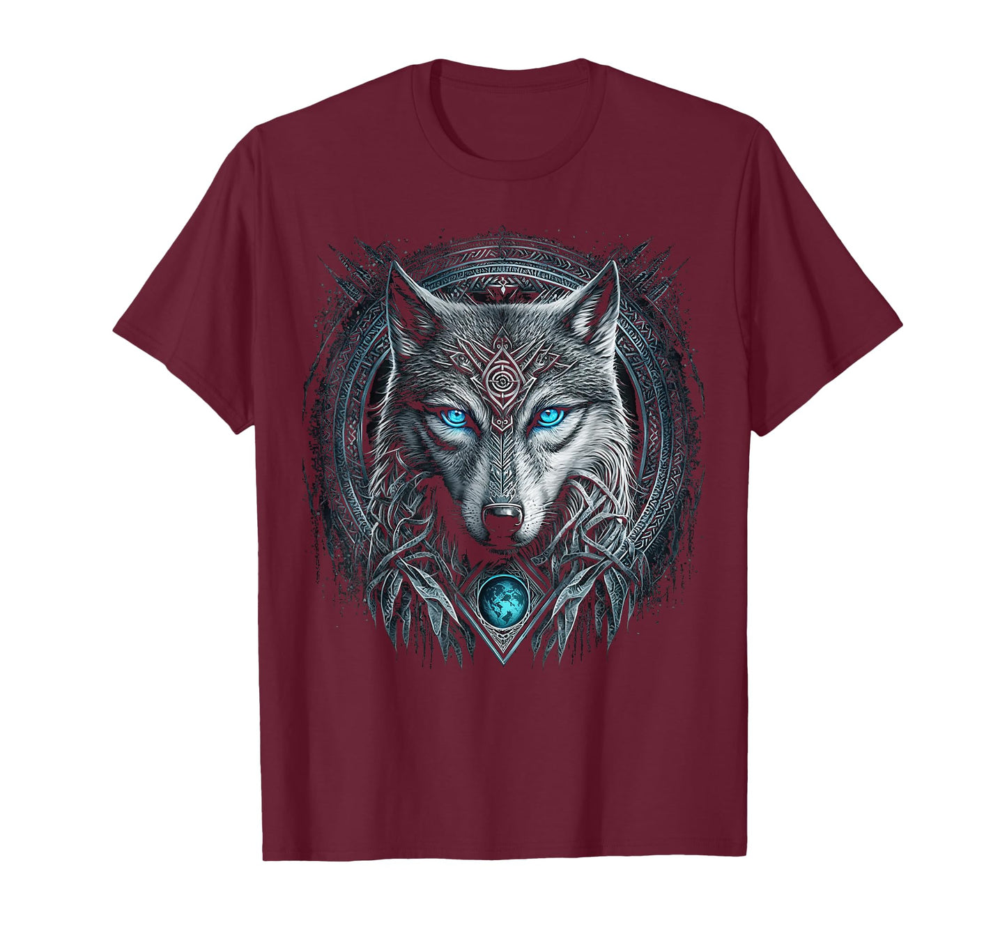 Odins Wolf Viking Norse Runes Nordmann Mythology T-Shirt