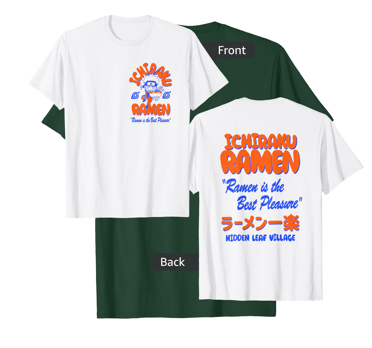 Naruto Shippuden Ichiraku Ramen Front Back Anime T-Shirt