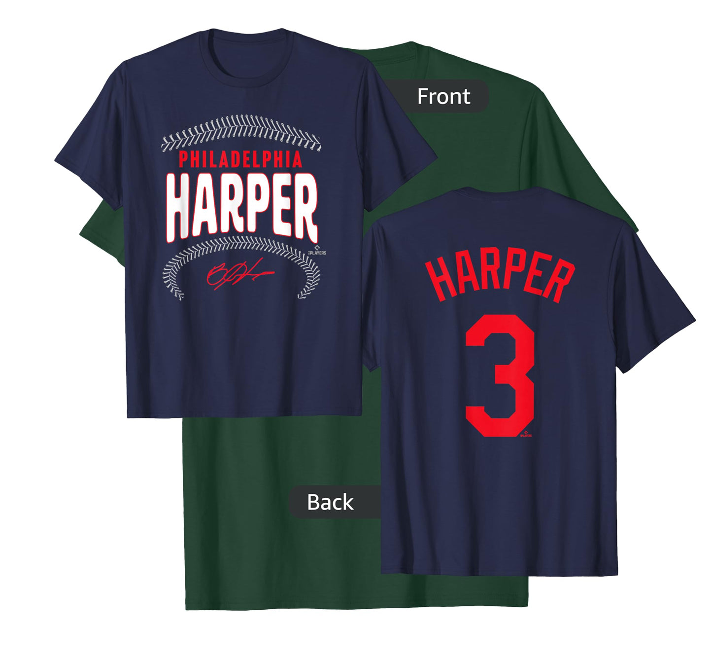 Bryce Harper Philadelphia Name & Number (Front & Back) T-Shirt