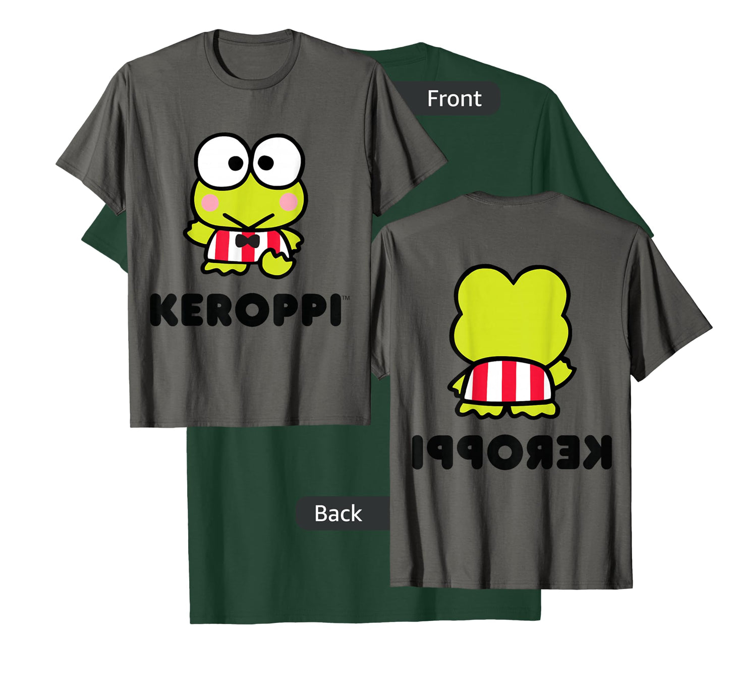 Keroppi Character Front and Back T-Shirt Small