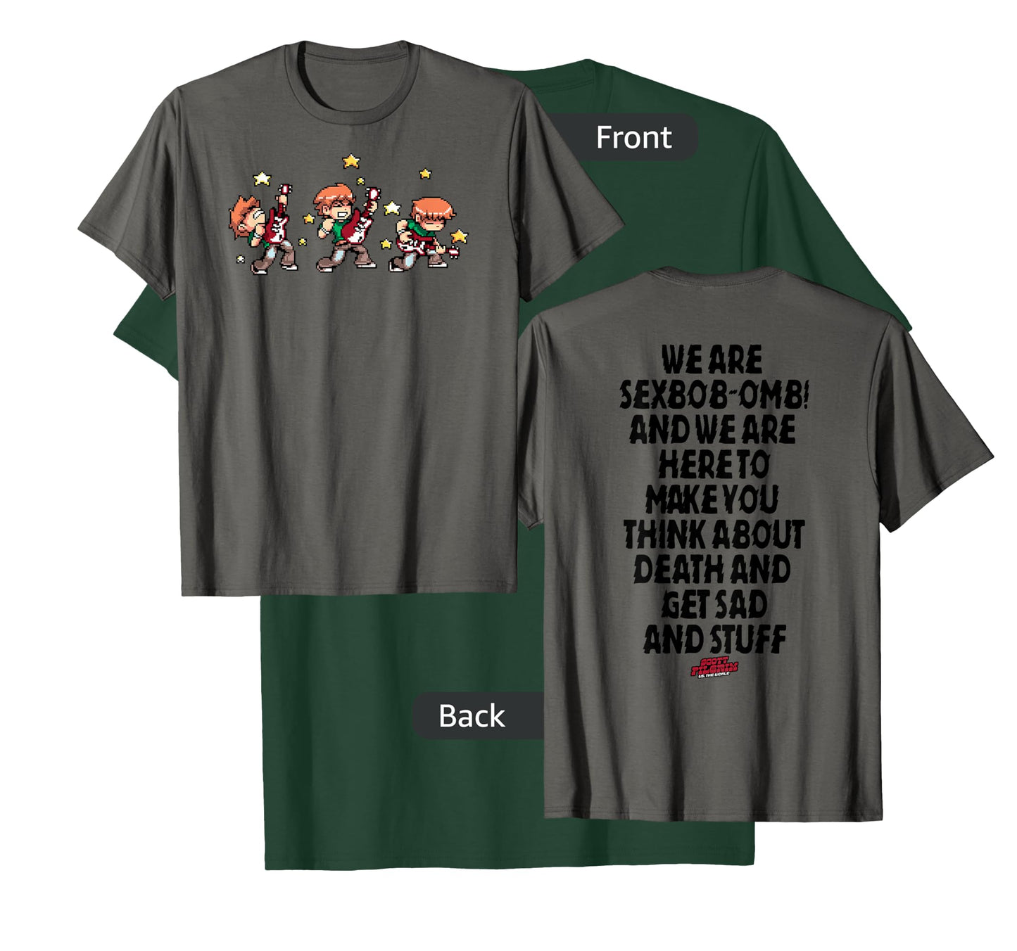 Scott Pilgrim Vs. The World Sexbob-Omb Scott Front & Back T-Shirt