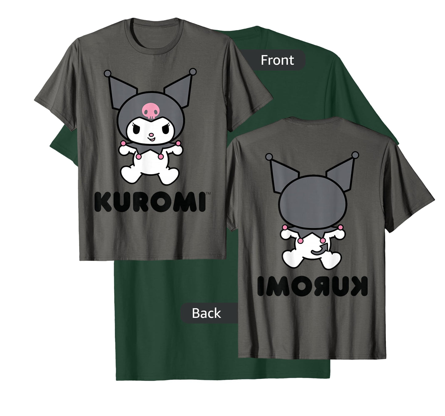 Kuromi Character Front and Back T-Shirt Small