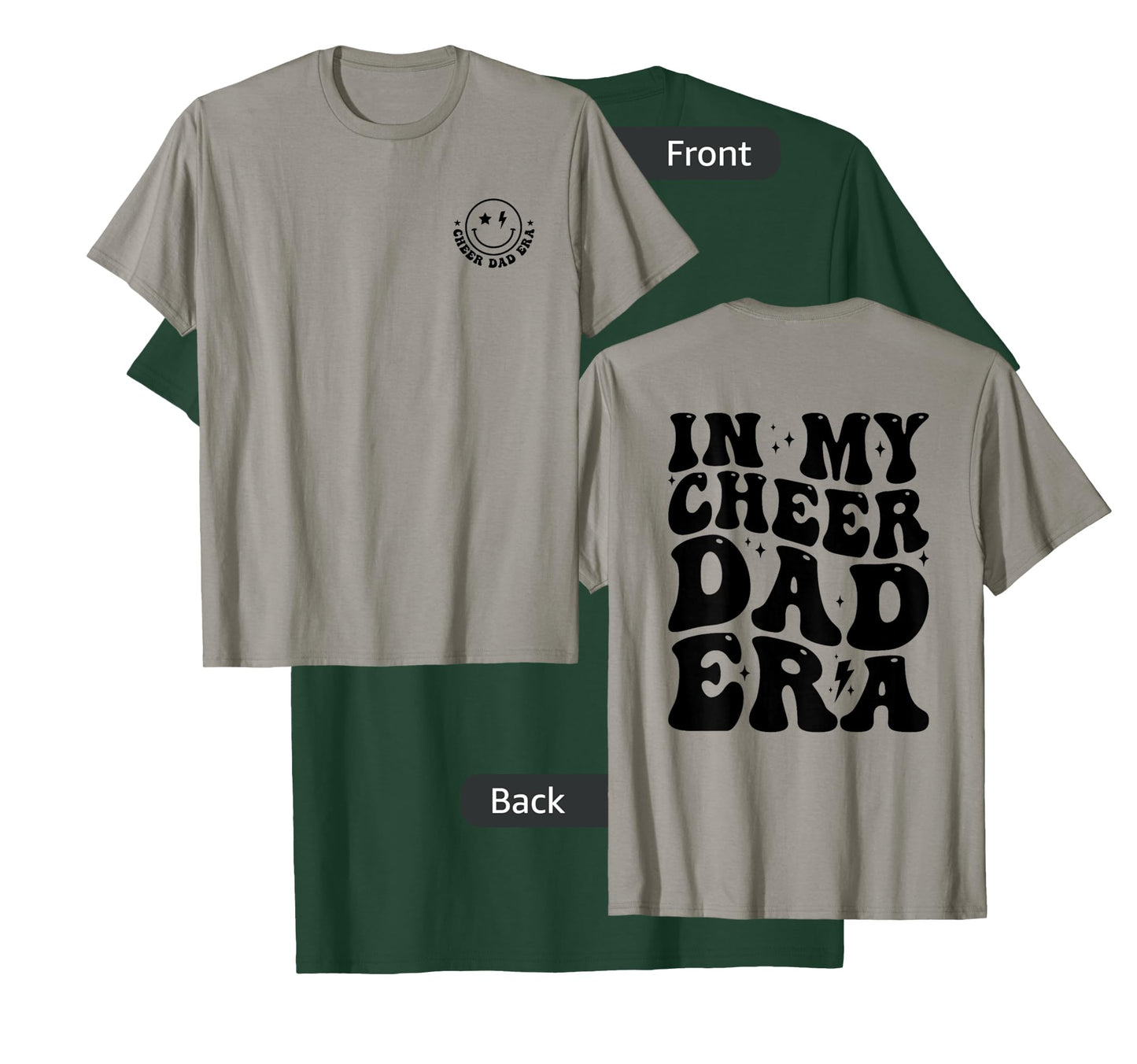 Retro In My Cheer Dad Era Cheerleader Dad (2 Sides) T-Shirt