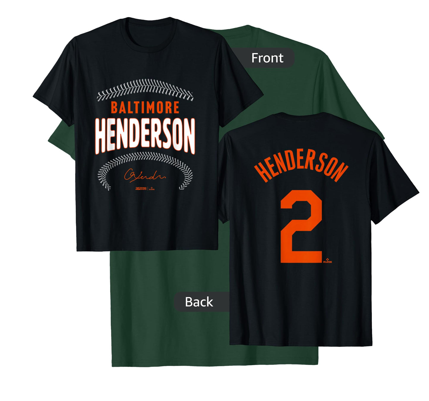 Gunnar Henderson Baltimore Name & Number (Front & Back) T-Shirt