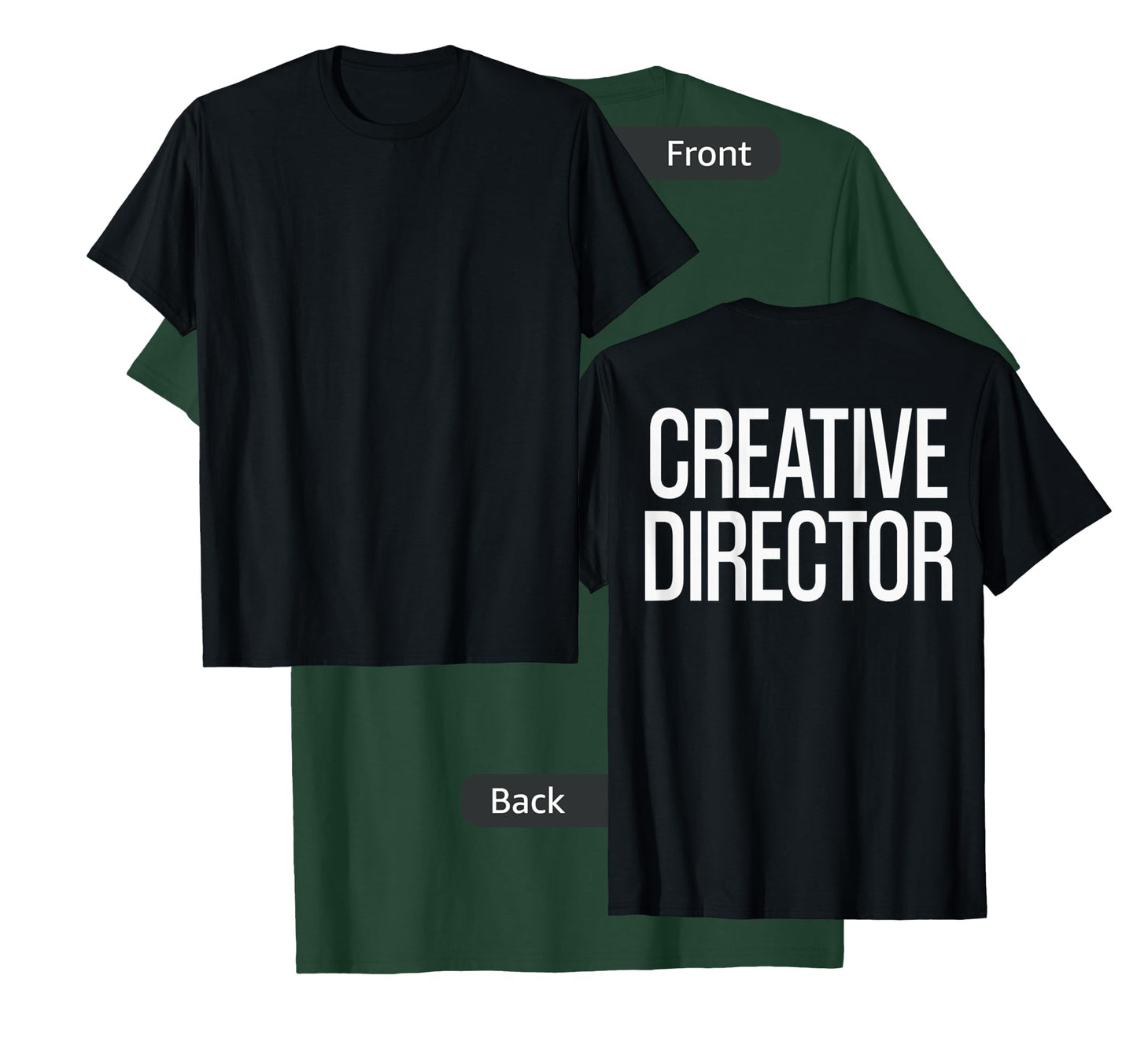 Bold Creative Director Text PRINT ON BACK | Film Crew T-Shirt