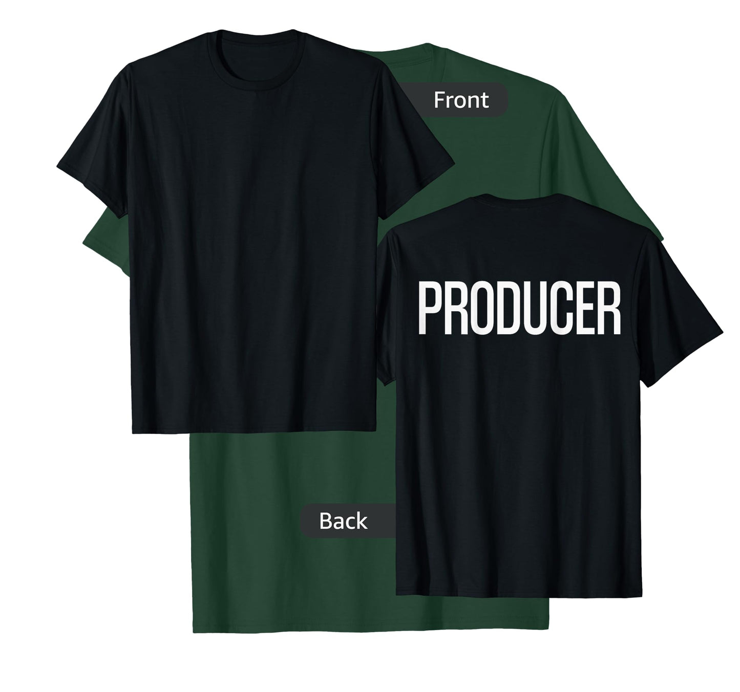 Bold Producer Text PRINT ON BACK | Film Crew T-Shirt