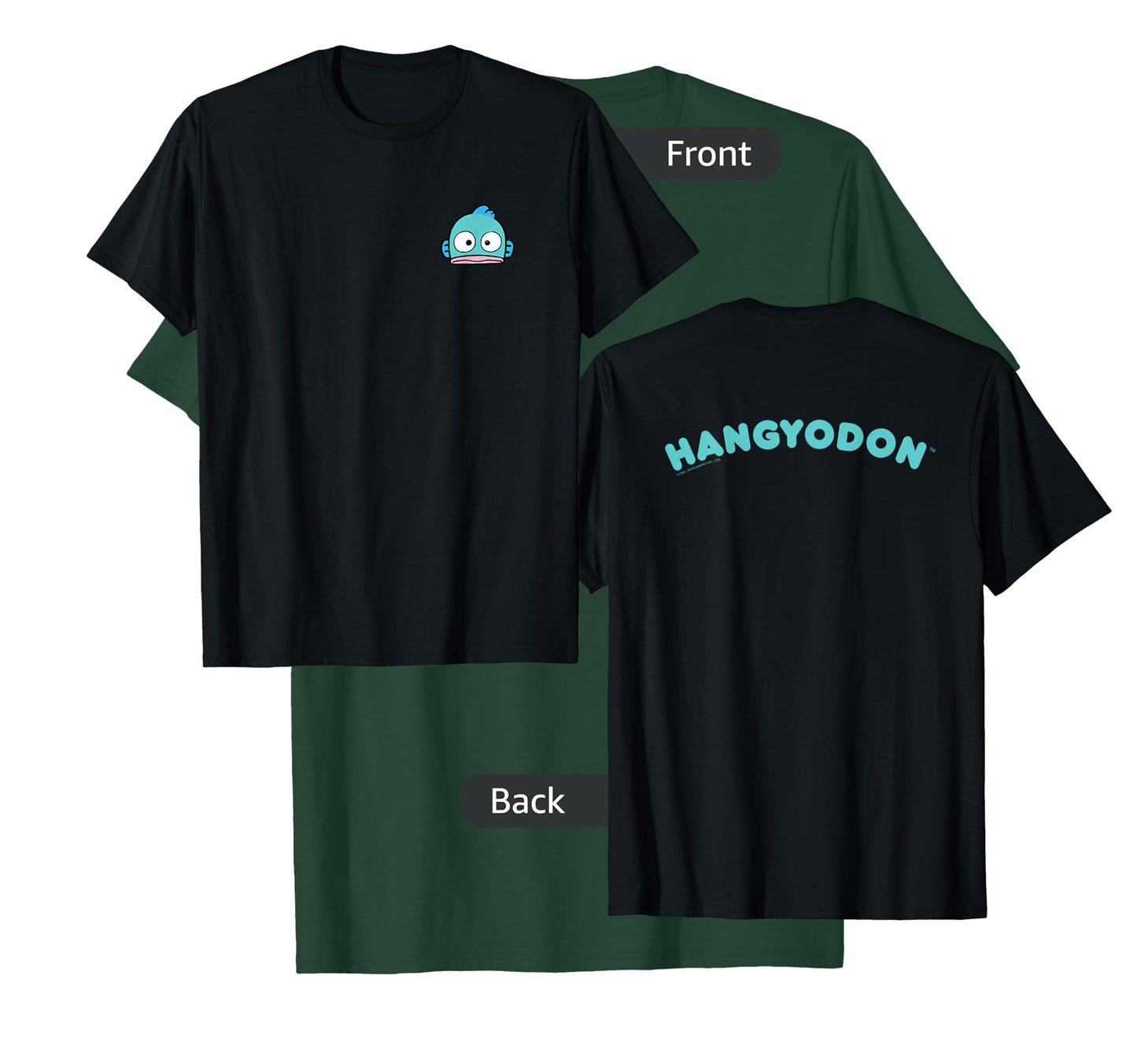 Hangyodon Front and Back Logo Tee Shirt T-Shirt