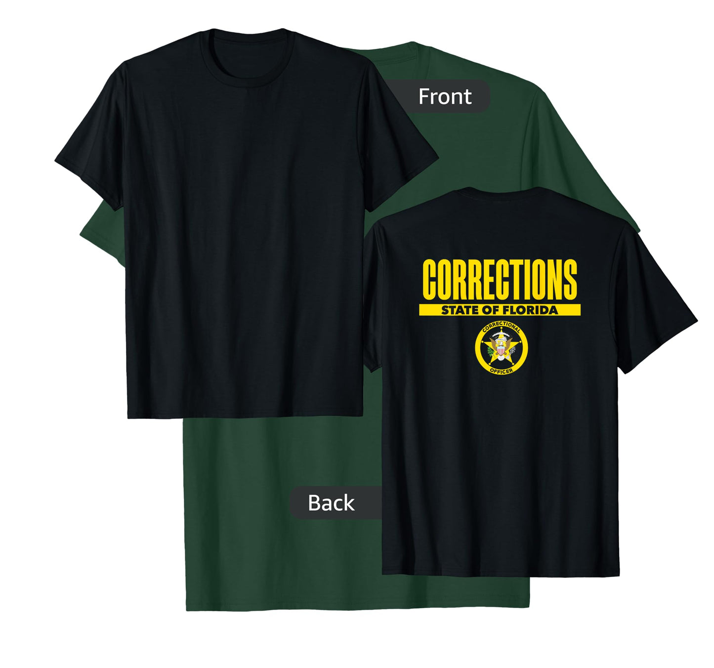 Florida Correctional Officer Thin Gray Line Flag T-Shirt