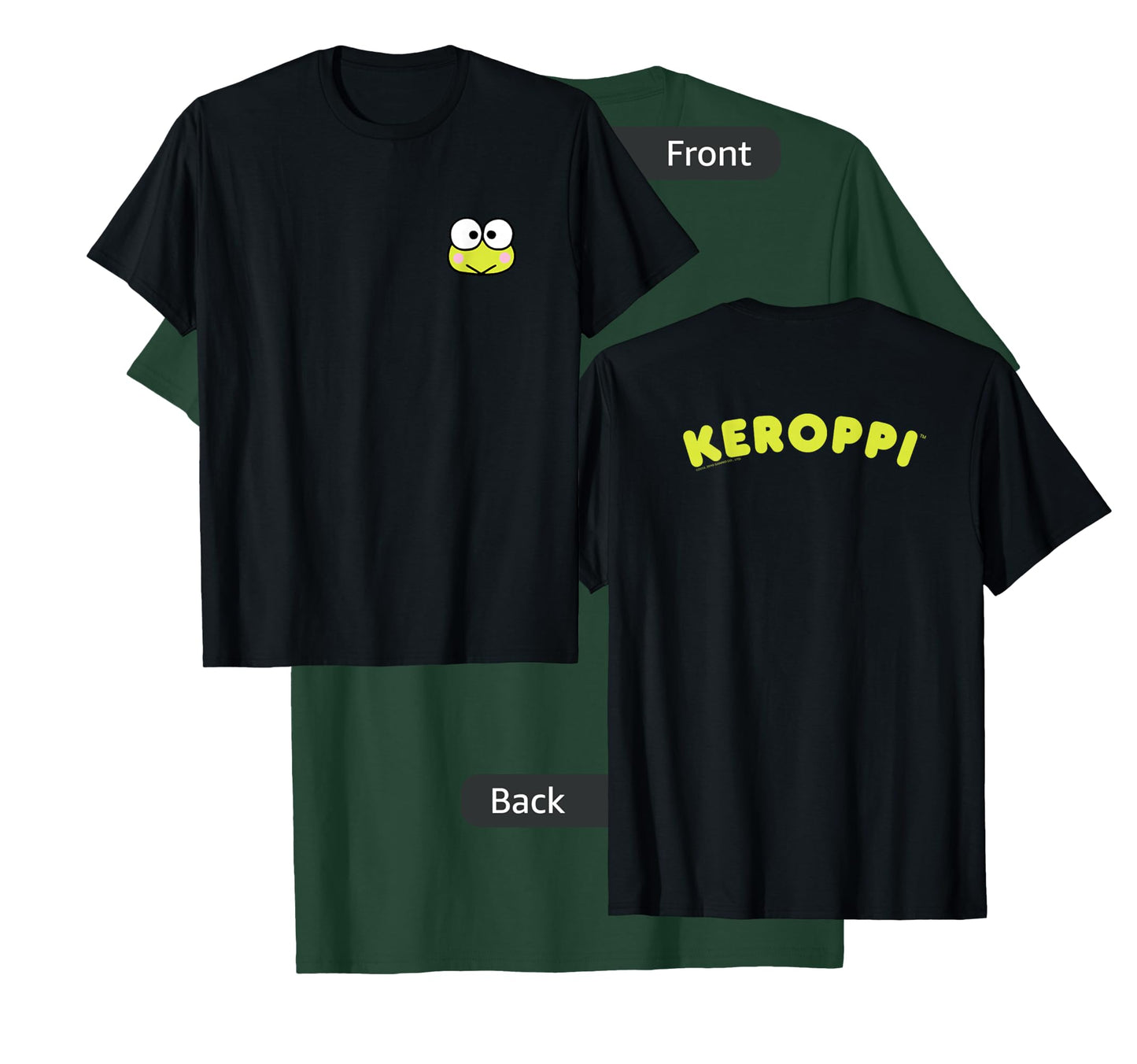 Keroppi Front and Back Logo Tee Shirt T-Shirt