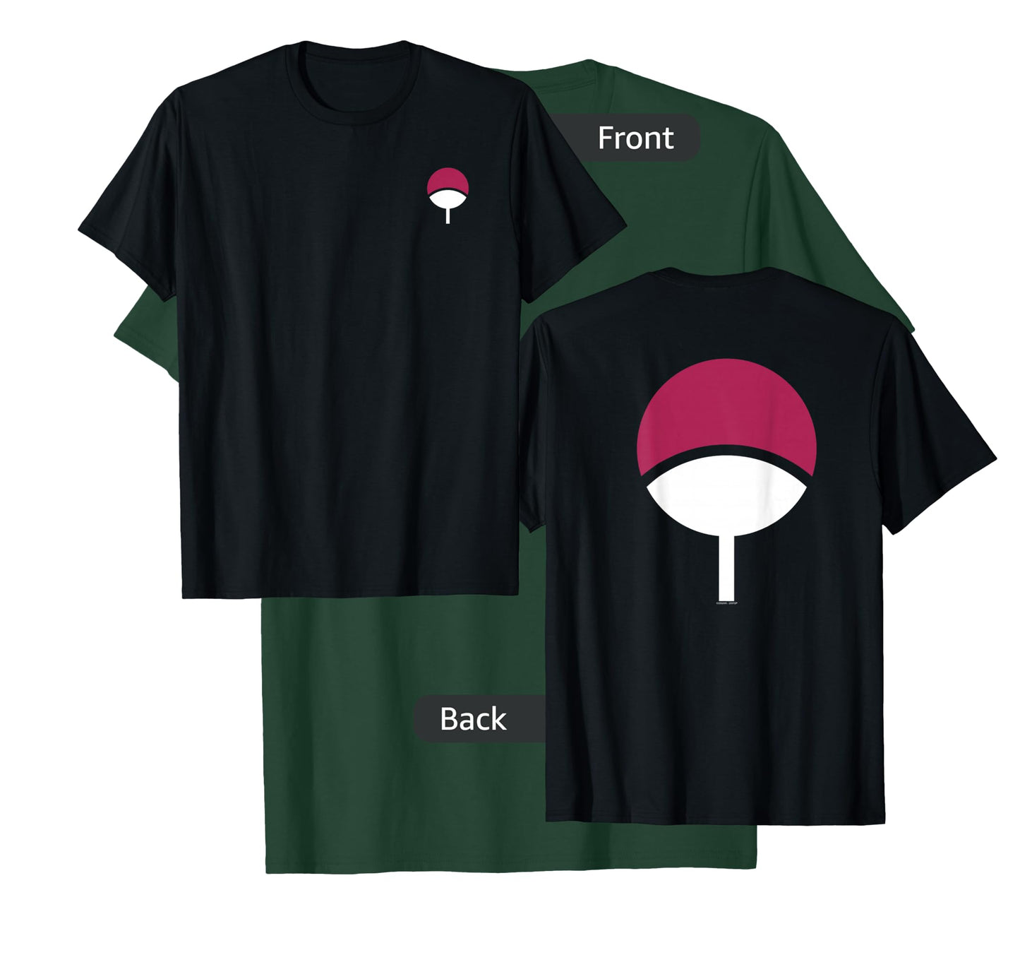 Naruto Shippuden Sasuke Uchiha Icon Front and Back Anime T-Shirt