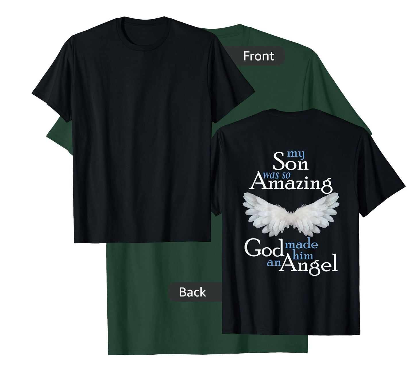 Son Guardian Angel Memorial Gift Amazing Angel Wings T-Shirt