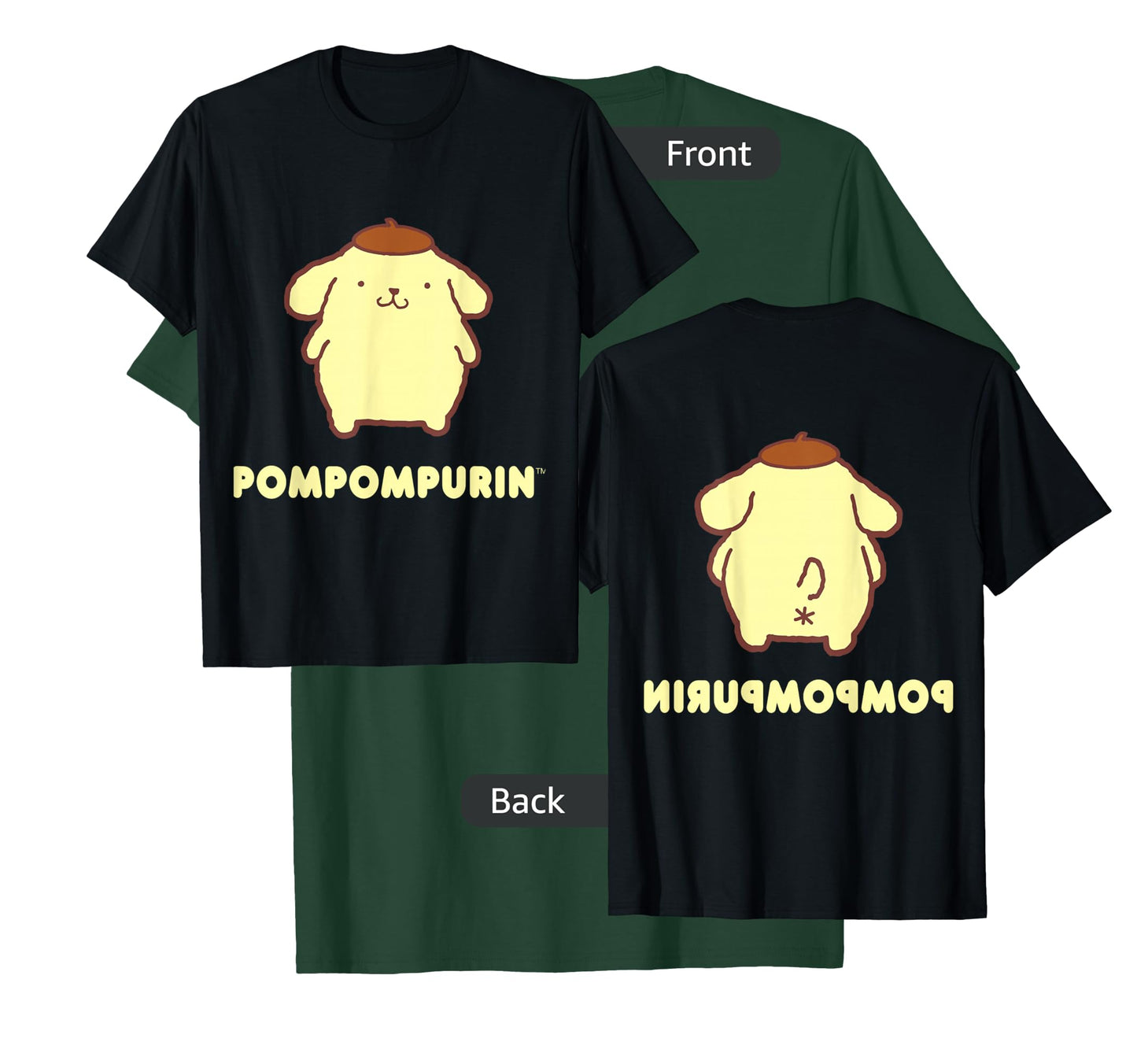 Pompompurin Character Front and Back T-Shirt Small