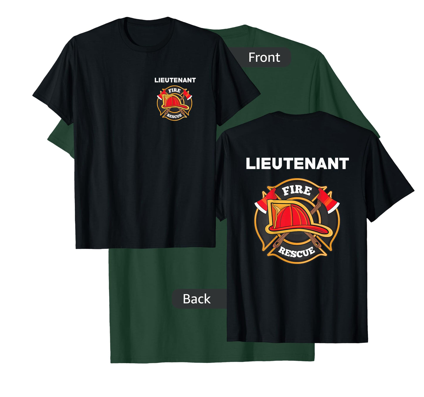 Yay! Thin Red Line Shirts Fire Rescue Lieutenant Department T-Shirt for Firefighters