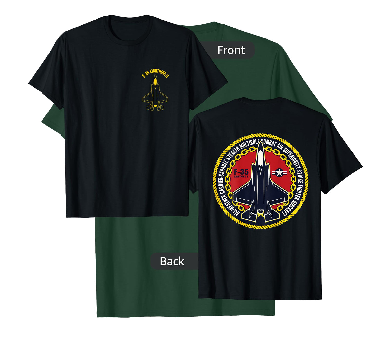 F 35 Military Fighter Jet Aircraft Design T-Shirt