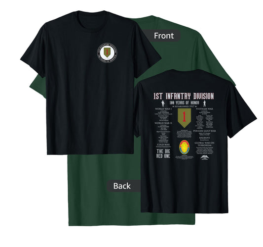 1st Infantry Division 100 Years of Honor T-Shirt