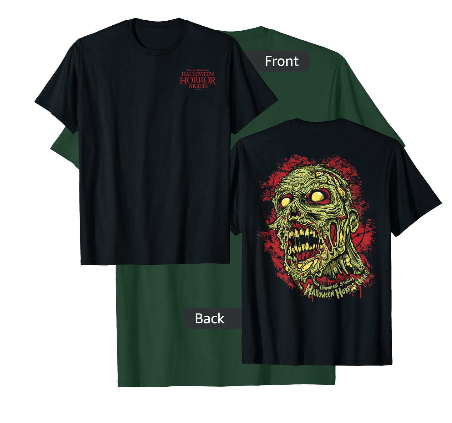 Halloween Horror Nights HHN Zombie Front & Back T-Shirt