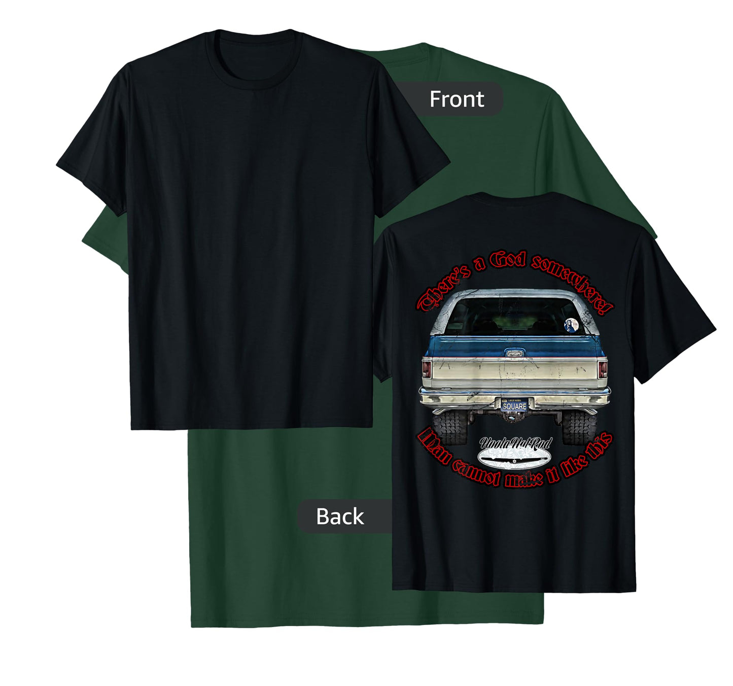 HoolaHotRod, God, K5, C10, Jimmy, Squarebody Truck, Dually, Blazer, Silverado, US T-Shirt, Black, Small, Short Sleeve, Men's, Adult Men, Car Enthusiasts
