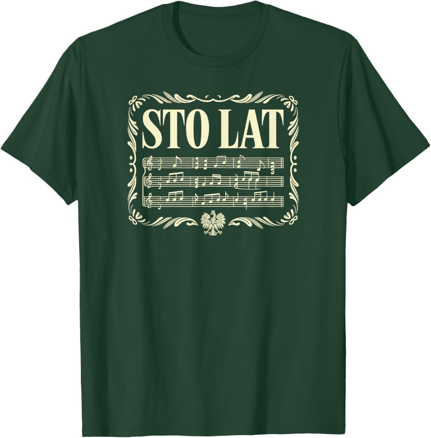 STO LAT, Funny Polish Drinking Toast Polka T-Shirt - T-Shirt | Forest