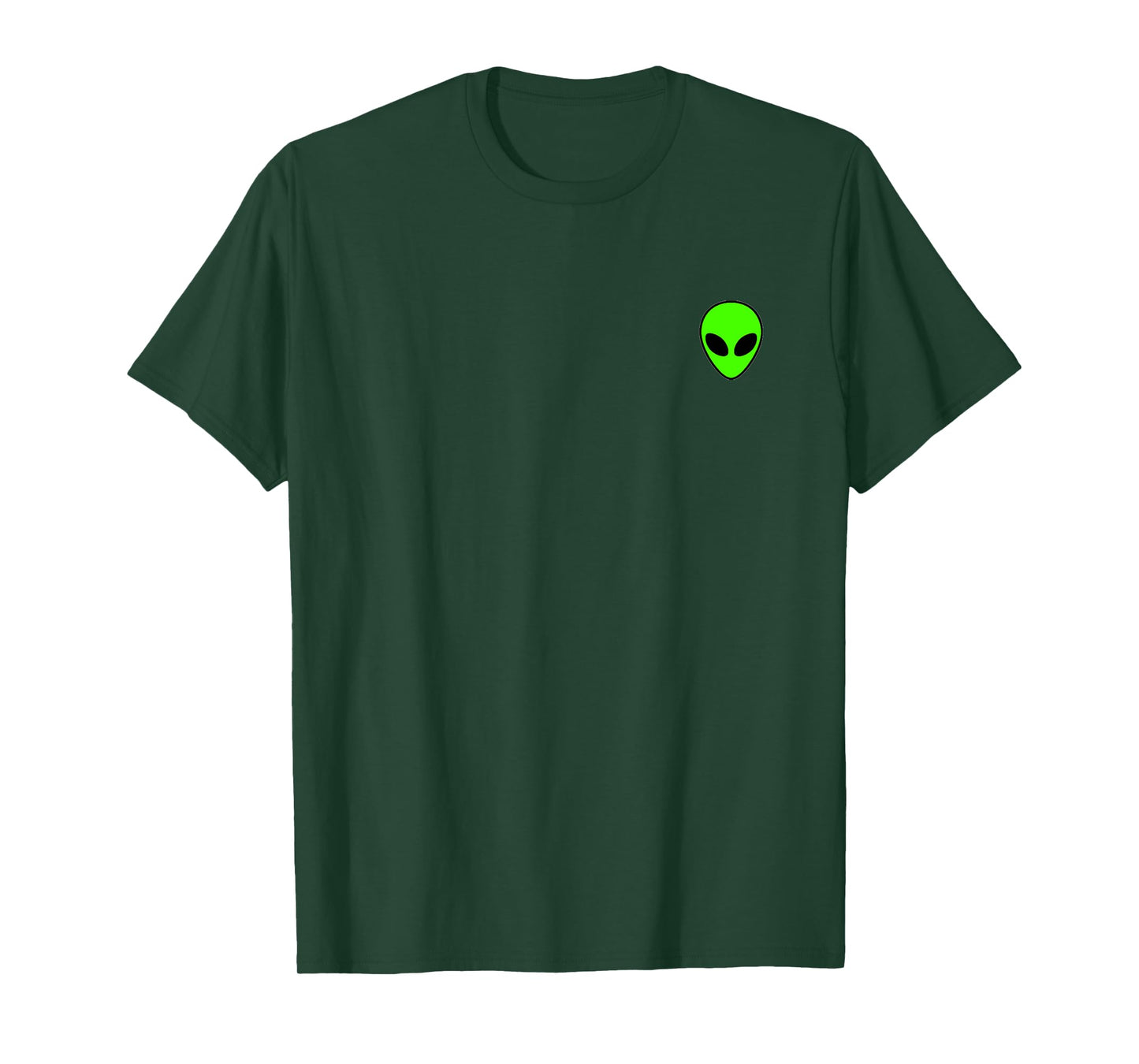 Alien Head Pocket Patch T-Shirt for Men and Women T-Shirt