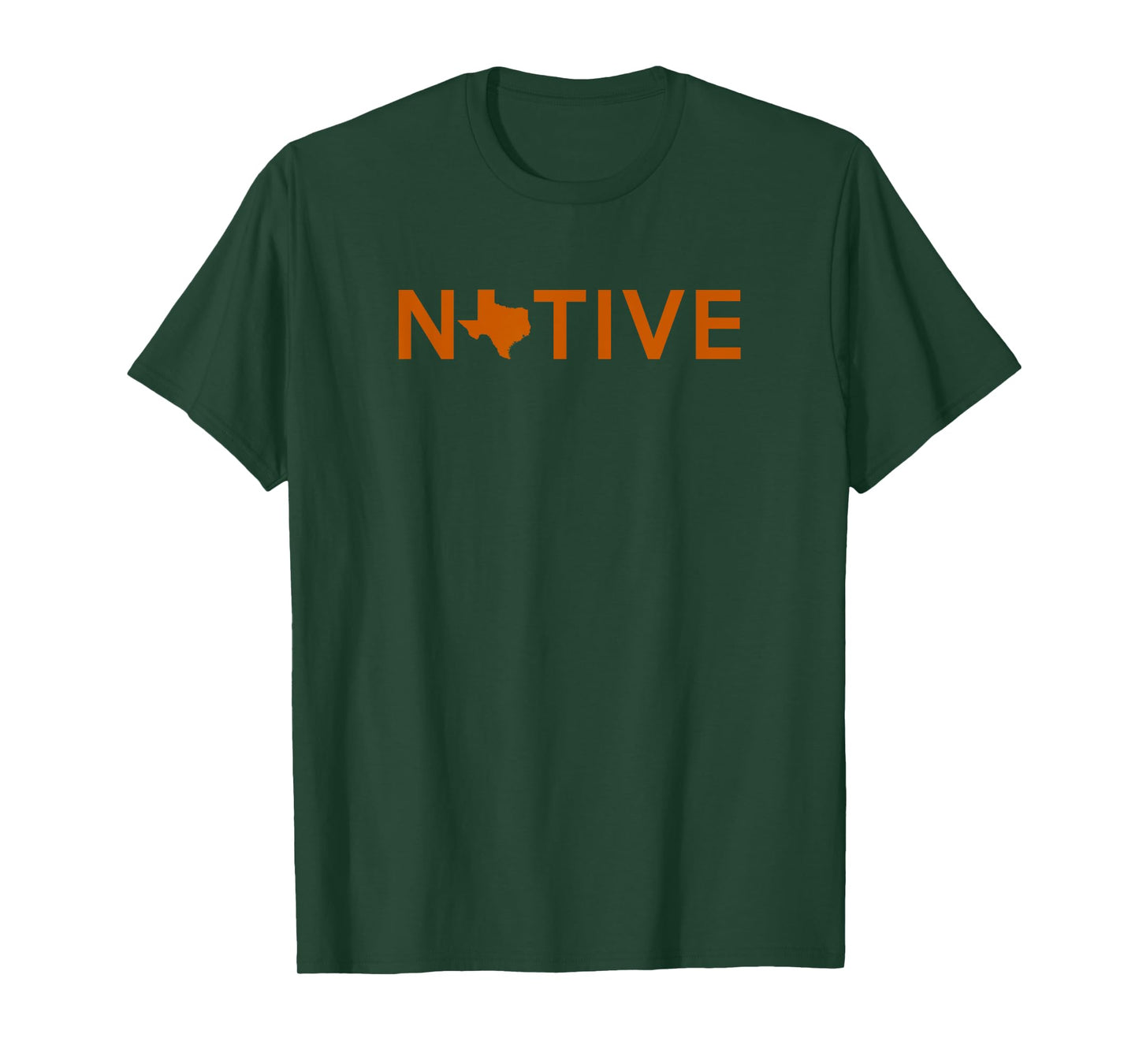 Native Texan Texas the Lone Star State Home Orange Letter T-Shirt