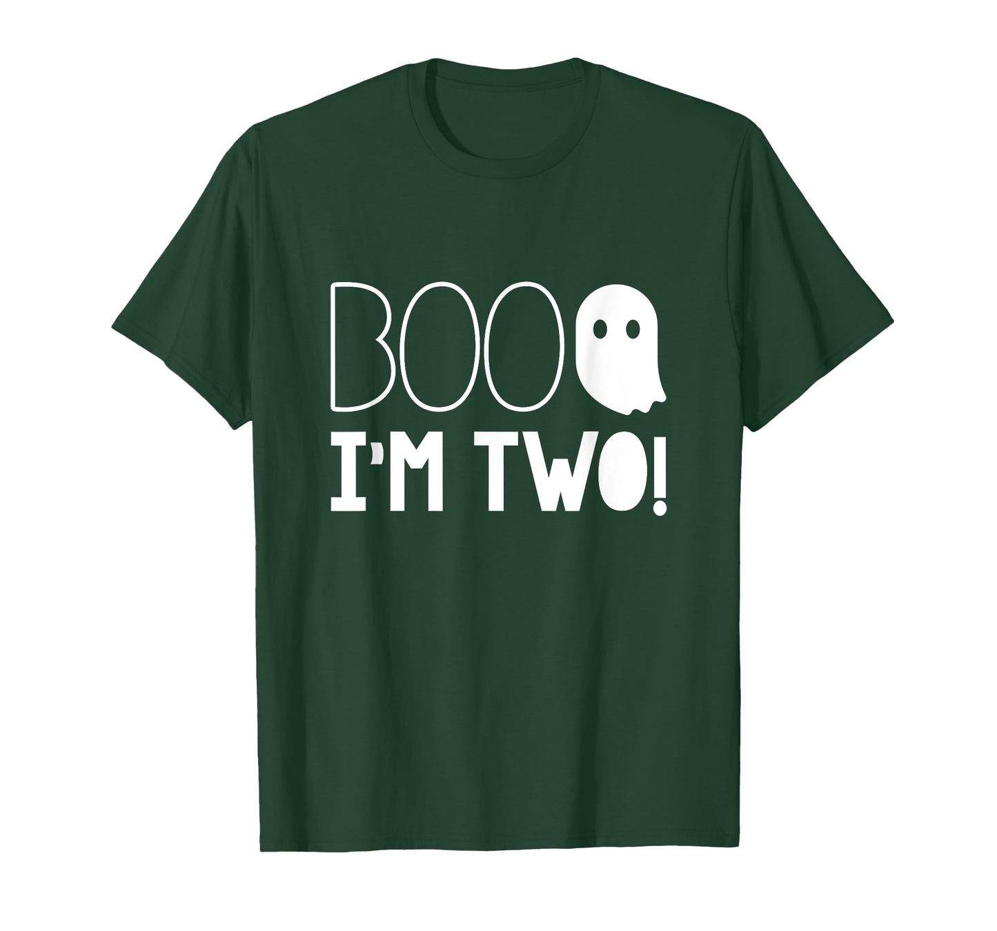 2nd Birthday Two Year Old Boo I'm Two! Halloween Ghost T-Shirt