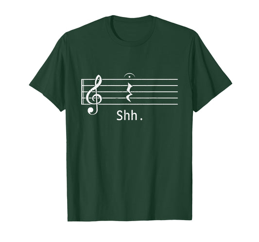 Music Lover Funny Musician Shh Quarter Rest And Fermata T-Shirt