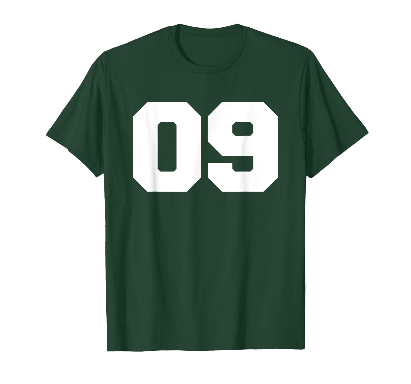Number 09 Sports Jersey Player #09 9 Fan FRONT PRINT Varsity T-Shirt