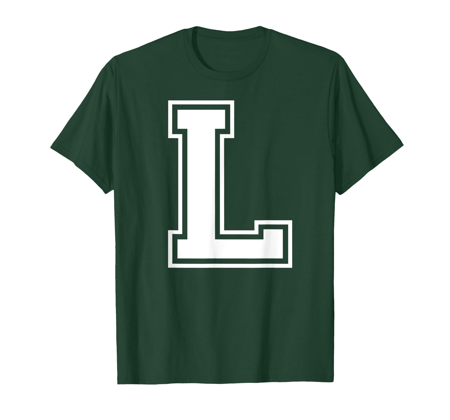 Letter L Capital Alphabet College Varsity Monogram Club T-Shirt