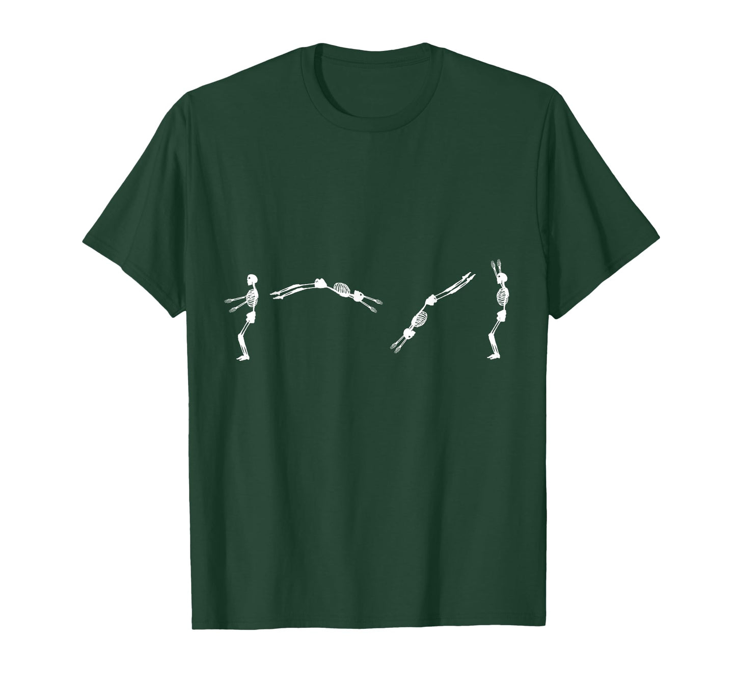 Skeleton Gymnast - Halloween tumbling backflip T-Shirt