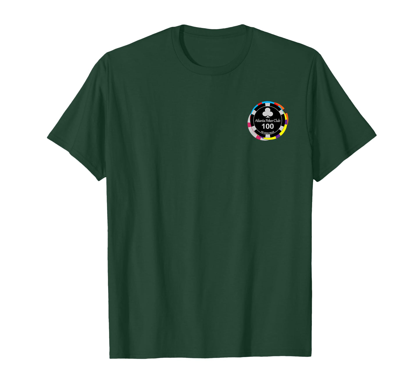 Atlanta Poker Club Multi-Chip Small Logo T-Shirt T-Shirt